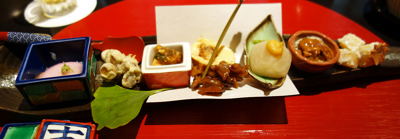 一の傳 ランチ 一品目 季節の前菜盛り合わせ