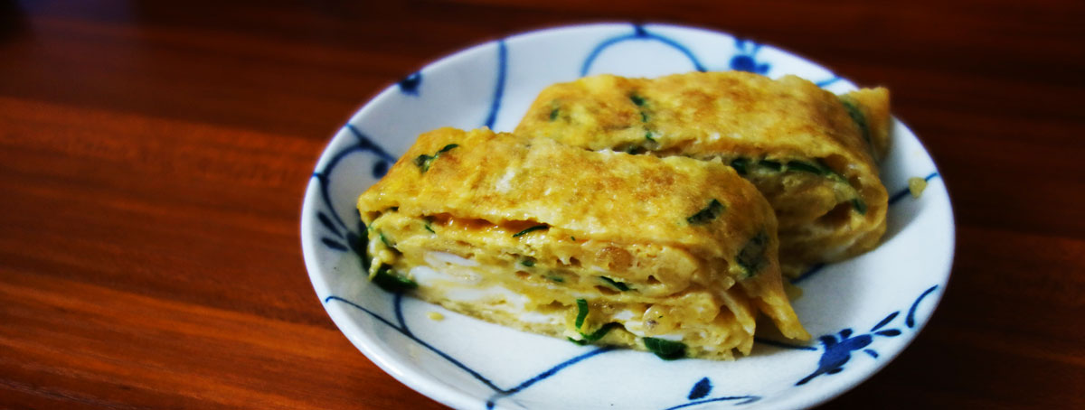 天かすとネギの卵焼き(甘め)