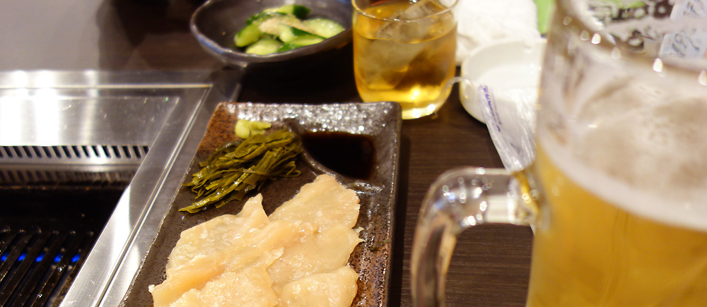 仁和鶏さんの やみつきキュウリと 昆布ジメ鶏 梅酒と生中