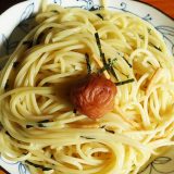 お茶づけ海苔でパスタの手軽で節約お昼ごはん。