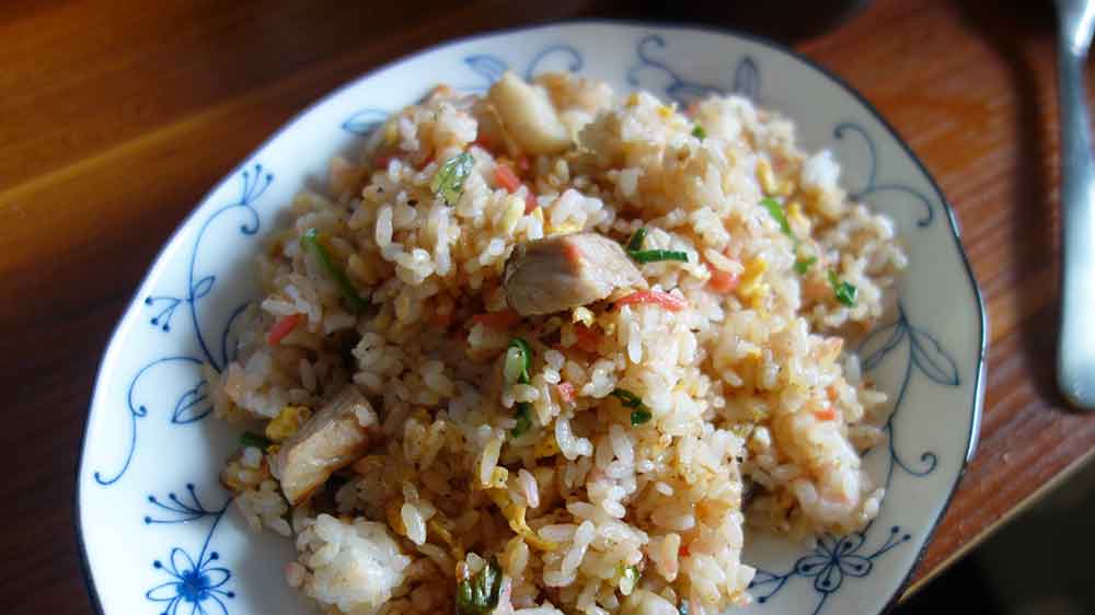 ジャスミン豚いりチャーハン。紅生姜・ネギ・卵入り
