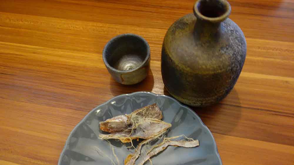 燗酒とスルメで晩酌