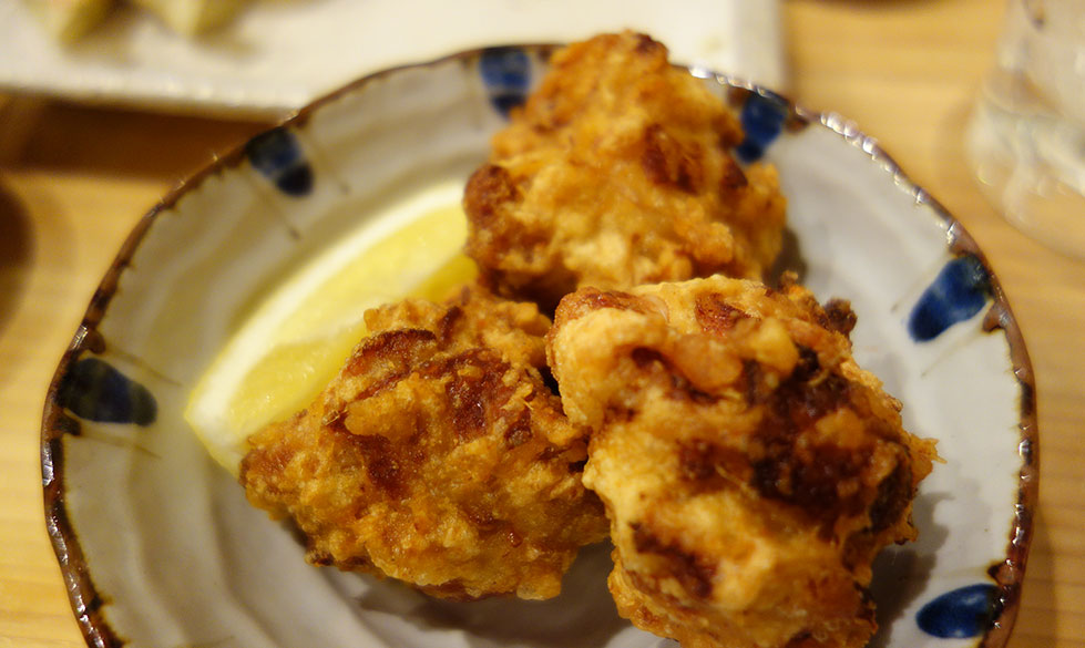 ぎょうざ処 亮昌さんでの唐揚げ。ちょっと小ぶりかなーと思ったけど美味しかった。